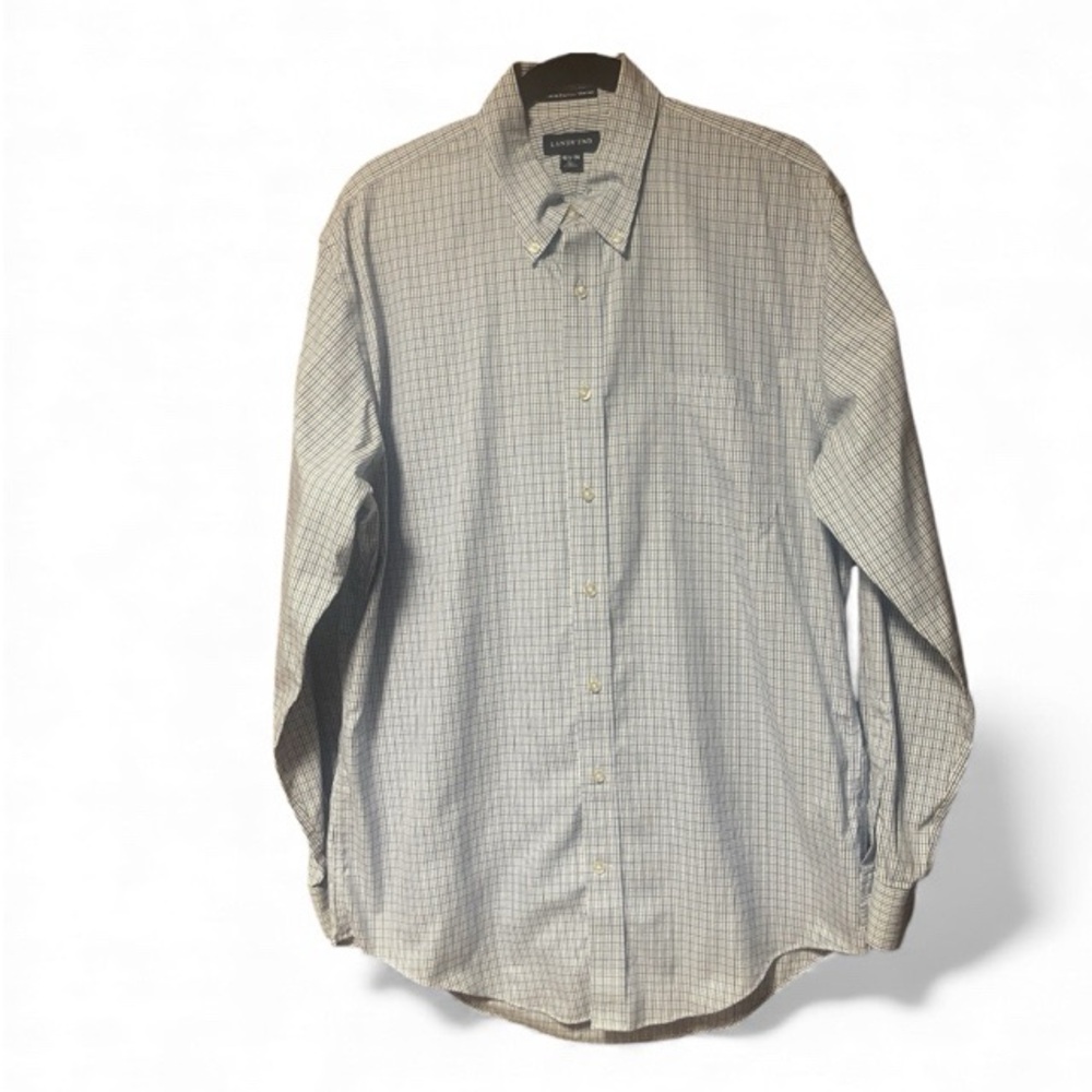 Lands’ End No Iron Pinpoint Oxford Men’s Shirt